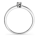 Кольцо из белого золота с бриллиантом