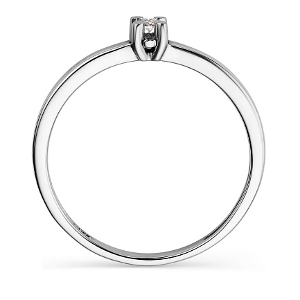 Кольцо из белого золота с бриллиантом