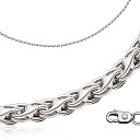 Браслет ручной работы из серебра, плетение бисмарк