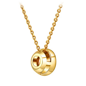 Колье из желтого золота с бриллиантом