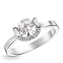 Кольцо из серебра с фианитом