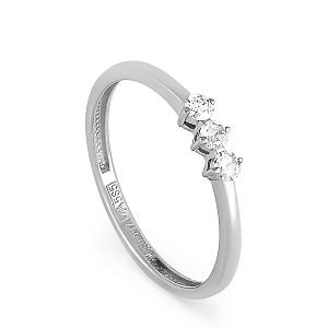 Кольцо из белого золота с бриллиантами