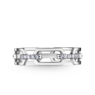 Кольцо из белого золота с бриллиантом