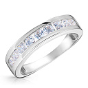 Кольцо из белого золота с фианитами