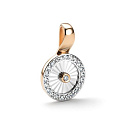 Подвеска из красного золота с бриллиантами