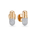 Серьги из красного золота с бриллиантами