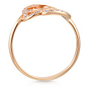 Кольцо из красного золота с фианитом