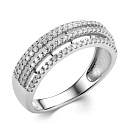 Кольцо из белого золота с бриллиантами