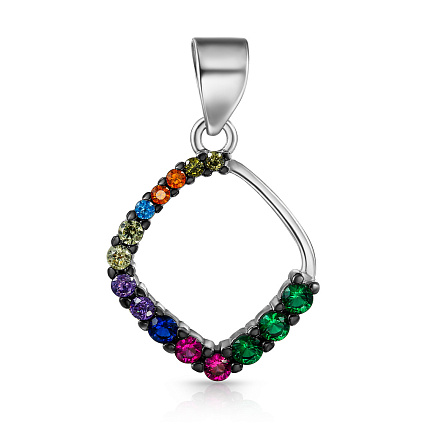 Подвеска из серебра с фианитом