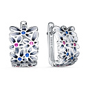 Серьги с английским замком из серебра