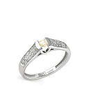 Кольцо из белого золота с бриллиантами