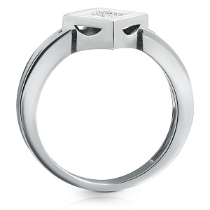 Кольцо из белого золота с бриллиантами