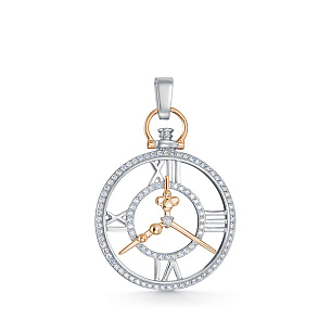 Подвеска из белого золота с бриллиантом