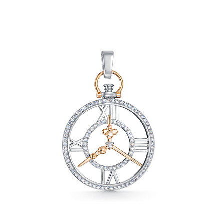 Подвеска из белого золота с бриллиантами