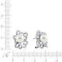 Серьги из белого золота с бриллиантами, жемчугом