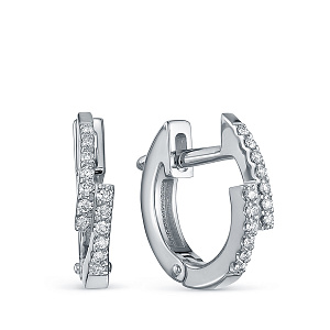 Серьги из белого золота с бриллиантами