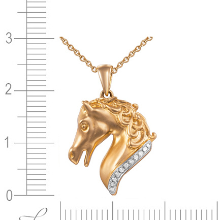 Подвеска из желтого золота с бриллиантами