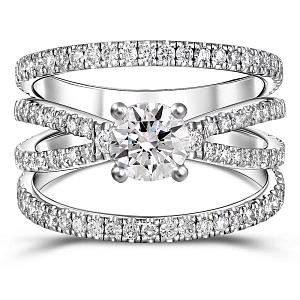 Кольцо из белого золота с бриллиантами