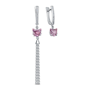 Серьги с английским замком из серебра