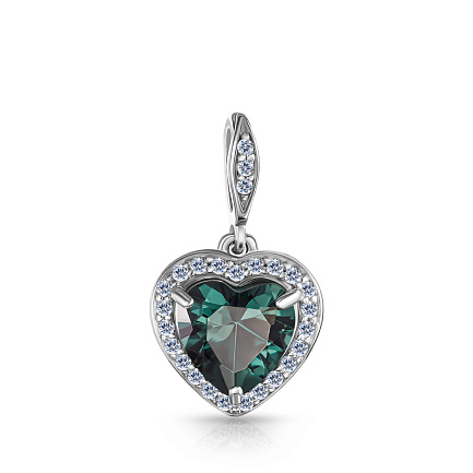 Подвеска из серебра с фианитом