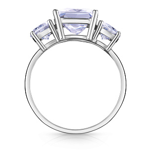 Кольцо из серебра с фианитом