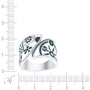 Кольцо из серебра с фианитом, эмалью