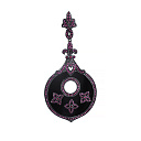 Подвеска из серебра с ониксом, рубином