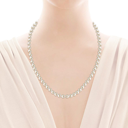 Бусы из серебра с жемчугом