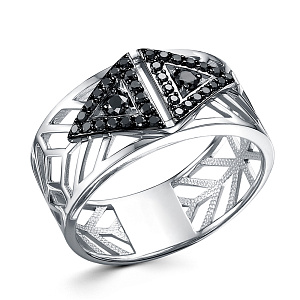 Кольцо из белого золота с бриллиантами