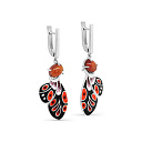 Серьги с английским замком из серебра