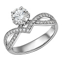 Кольцо из белого золота с бриллиантами