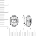 Серьги с английским замком из белого золота с бриллиантами