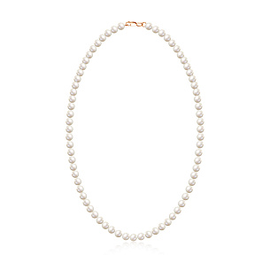 Бусы из красного золота с жемчугом