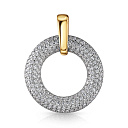 Подвеска из желтого золота с фианитом