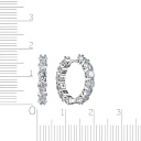 Серьги из серебра с фианитом