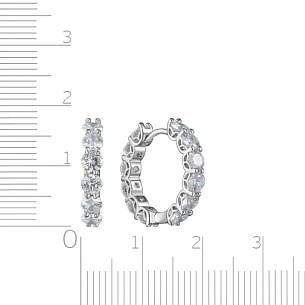 Серьги из серебра с цирконием