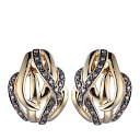 Серьги из желтого золота с бриллиантами