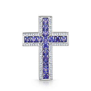 Подвеска из серебра с фианитом