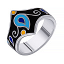 Кольцо из серебра с эмалью