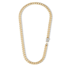 Колье из желтого золота с фианитами