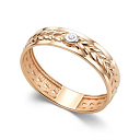 Кольцо из красного золота с бриллиантом