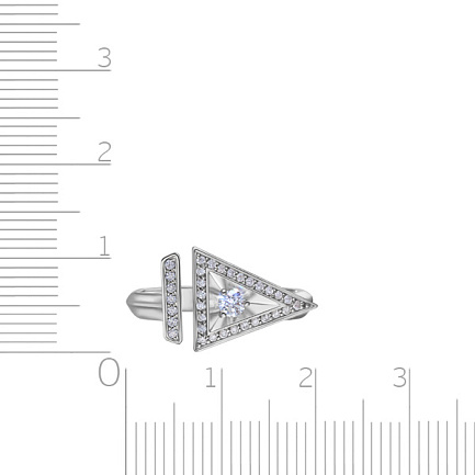 Кольцо из белого золота с бриллиантами