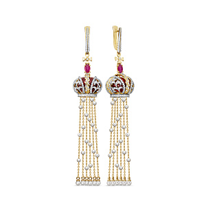 Серьги с английским замком 12-22260-3418