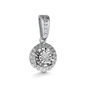 Подвеска из белого золота с бриллиантами