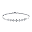 Браслет декоративный из белого золота с бриллиантами