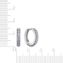 Серьги Конго из серебра с фианитом