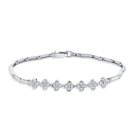 Браслет декоративный из белого золота с бриллиантами