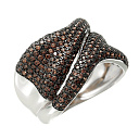 Кольцо из серебра с фианитами