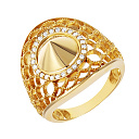 Кольцо из желтого золота с бриллиантами