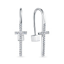 Серьги из белого золота с бриллиантами